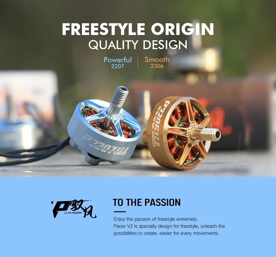 T-motor PACER V2 P2306 KV1950 KV2550 Powerful Brushless Outrunner Motor Freestyle For FPV RC Drone 5 T-motor, FREESTYLE ORIGIN QUALITY DESIGN Powerful Smooth 2207 2306