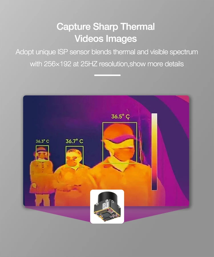 ISP sensor blends thermal and visible spectrum with 256x192 at 25HZ resolution