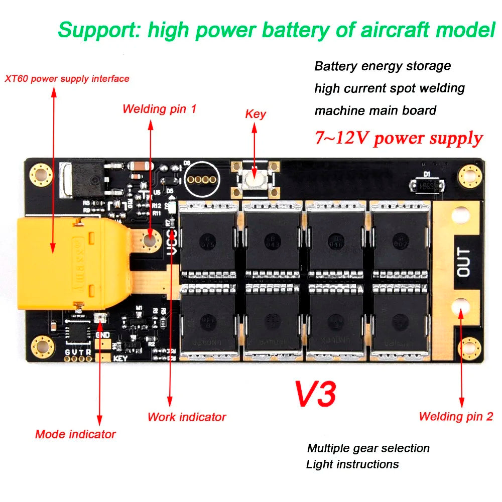 XT6O power supply interface high current spot welding Welding pin Key machine