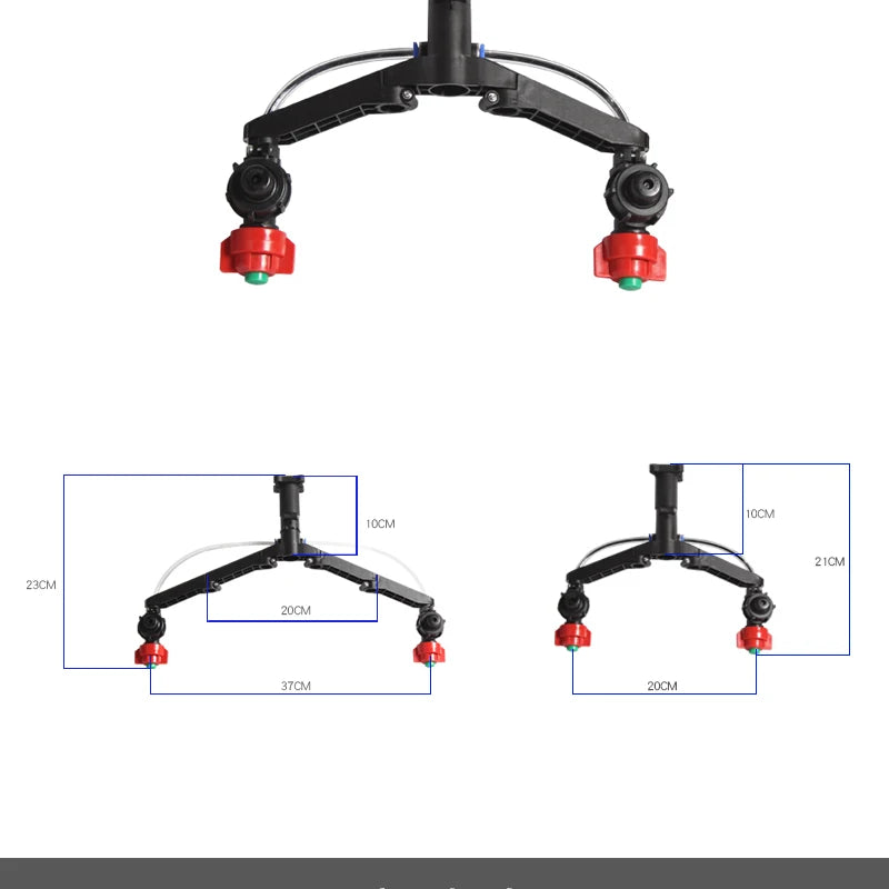 Y type Dual Nozzles - Agricultural plant protection drone Y type dual nozzles, agricultural spraying double head extended nozzles 9 Y type Dual Nozzle, IOCM 2ICM 22CM ZOCM 37CM ZOSM
