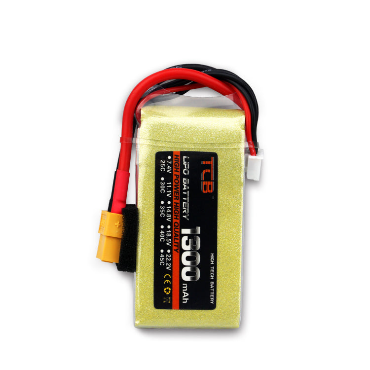 TCB 2S 3S 4S 5S 6S 7S 8S 1300mAh 45C LiPo 배터리(XT60 플러그) - FPV 드론, RC 비행기, 헬리콥터, 자동차용