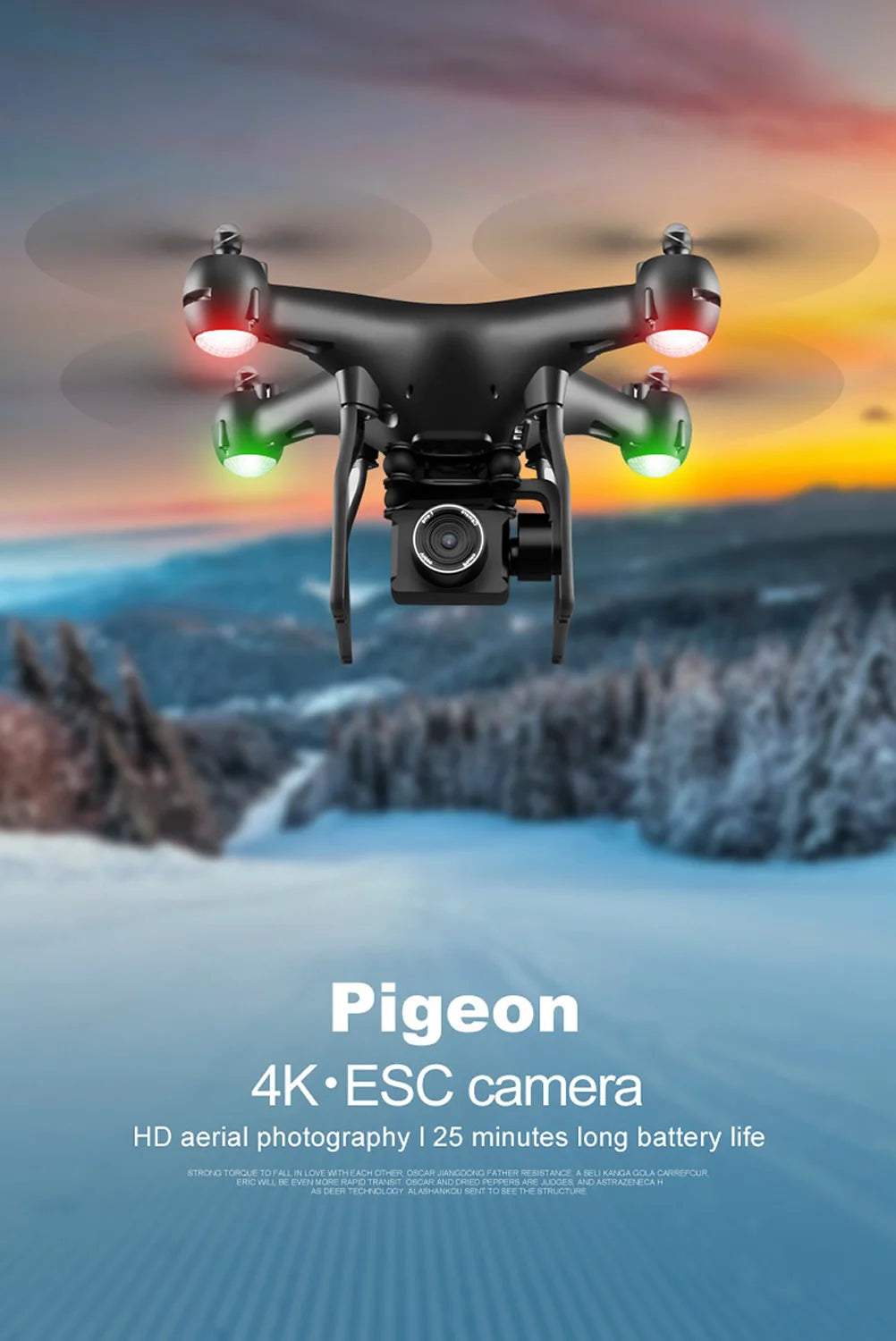 New Remote Control Drone, pigeon 4k esc camera hd aerial photography