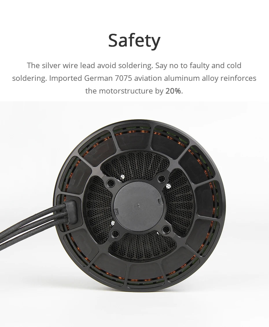 T-motor, safety The silver wire lead avoid soldering: Say no to faulty and cold solder