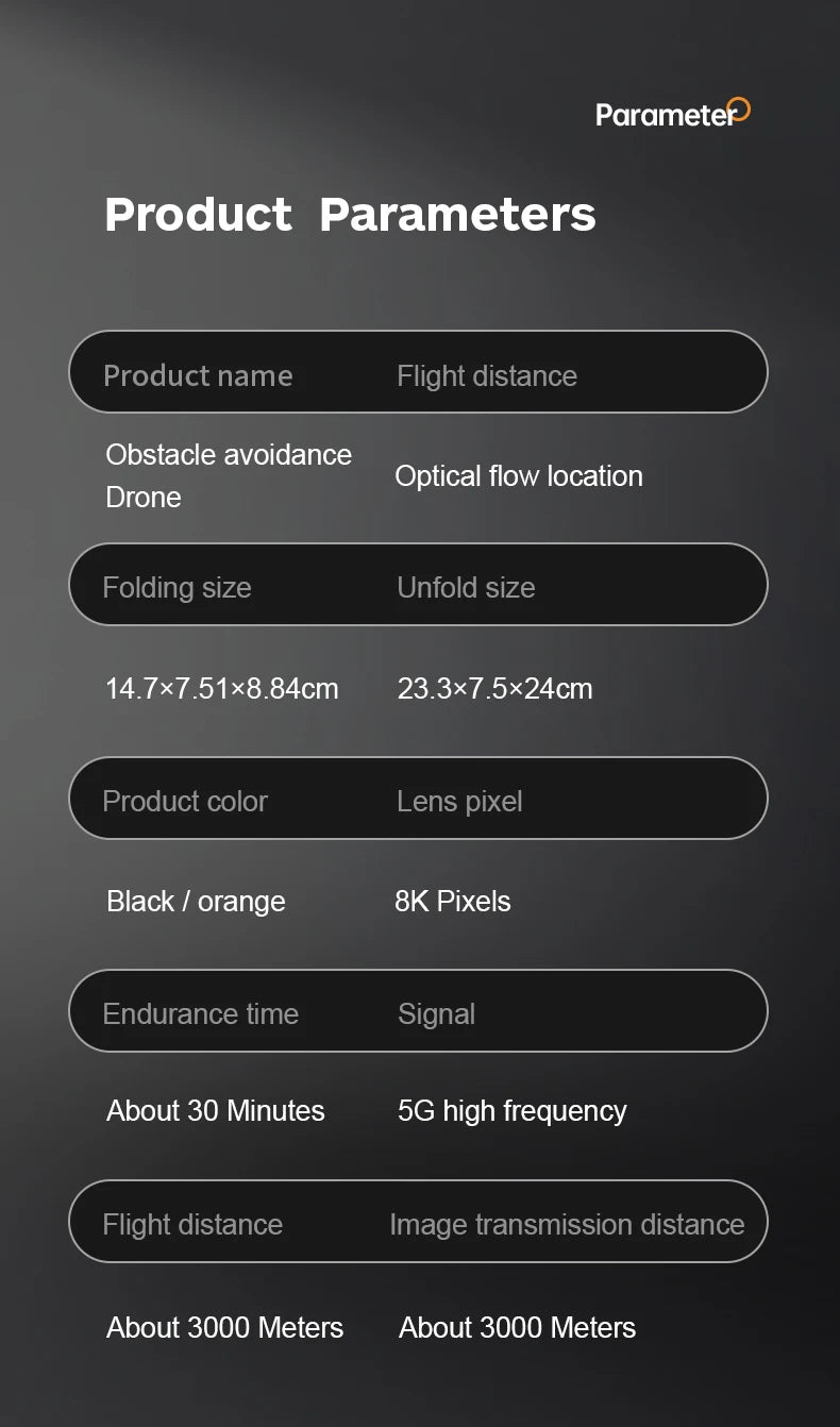 S21 Drone - 4K Dual Camera GPS WiFi RC Quadcopter Toys Drone 9 S21 Drone, parameter product parameters product name flight distance obstacle avoidance optical flow location drone