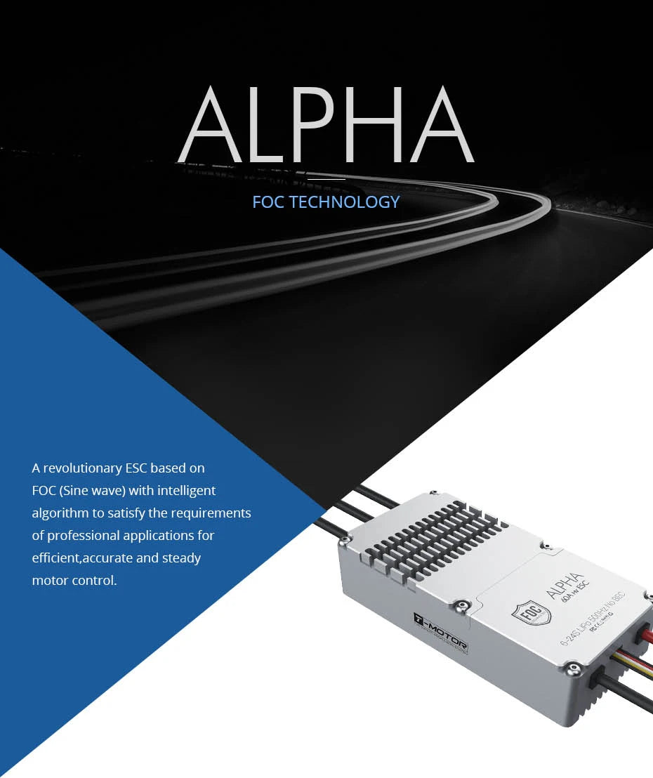 T-motor ALPHA 60A 24S FOC ESC, T-motor ALPHA 60A 24