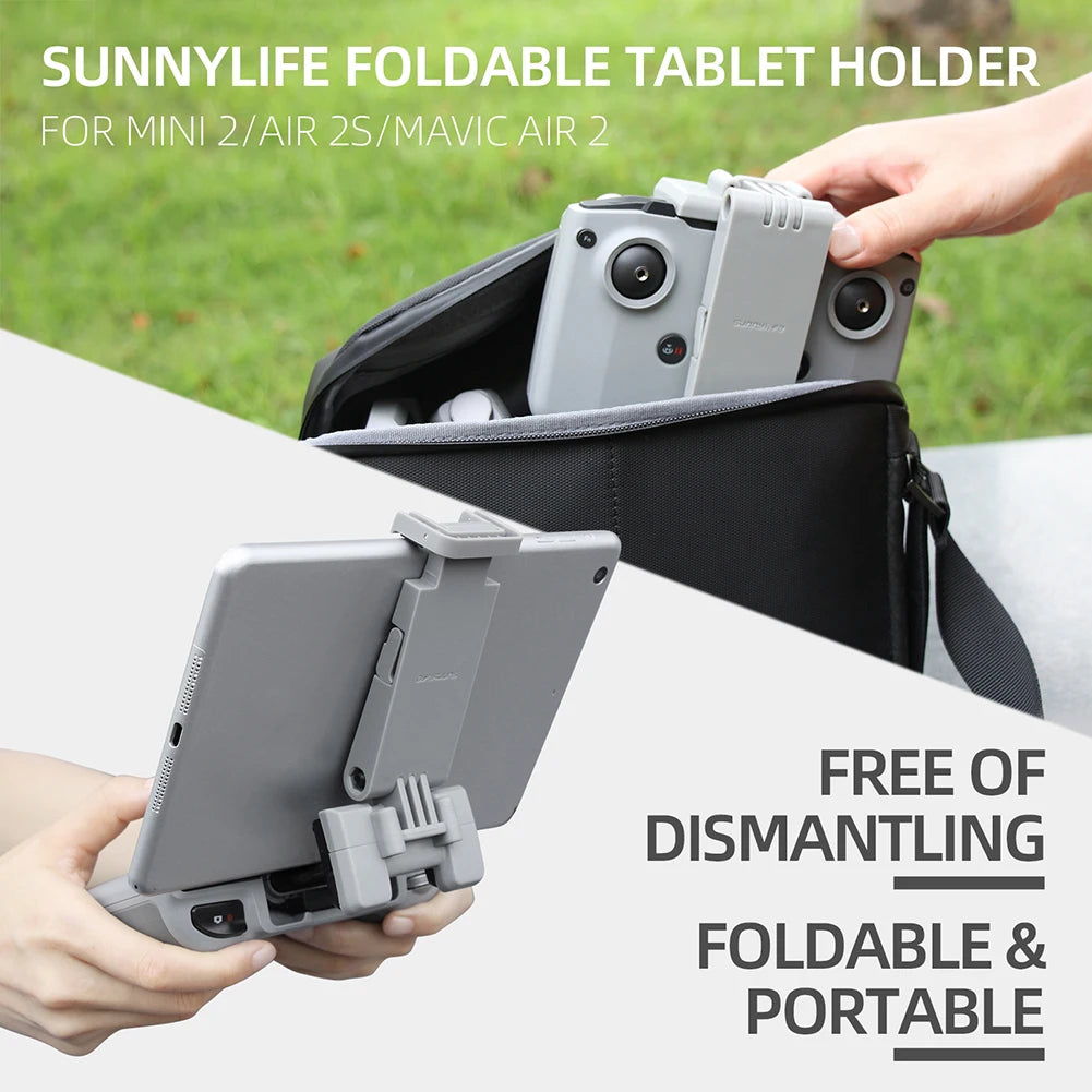 Foldable Expansion Bracket Tablet Clip Holder Remote Control Phone Mount for DJI Air 2S/Mini 2/Mavic Air 2 Accessories 11 SUNNYLIFE FOLDABLE TABLET HOLDER FOR MINI 2/AIR