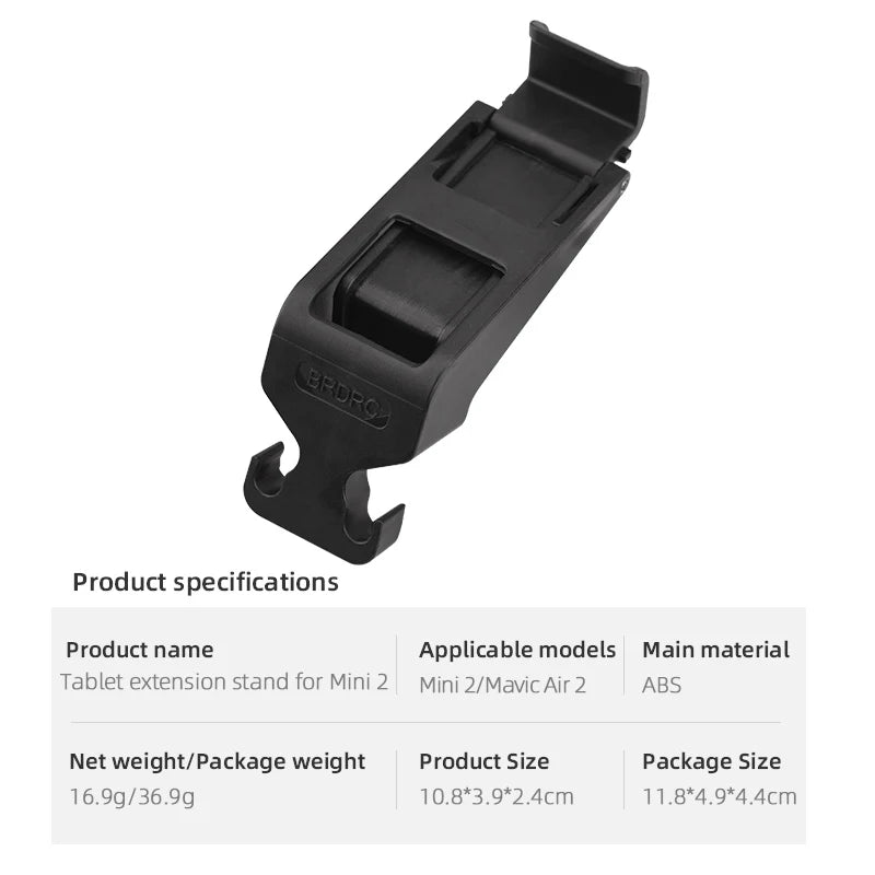 Drone Remote Control Tablet Extended Bracket Mount for DJI Mavic Air 2/2S/3/Mini 2/ for DJI MINI 3 PRO Accessoy Tablet Clip Holder 25 Tablet extension stand for Mini 2 Mini 2/Mavic Air 2 ABS Net weight/Pack