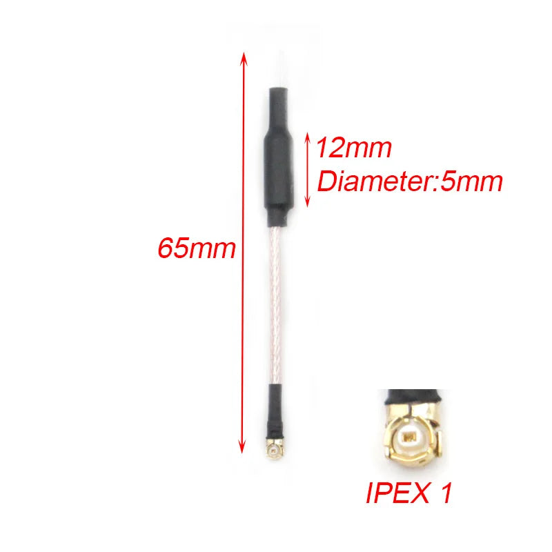 5pcs Sparkhobby 5.8G Image Transmission Copper Tube Antenna Micro Mini FPV Port For Video Transmitter RC Drones Quadcopter Parts 14 12mm Diameter:Smm 65mm IPEX
