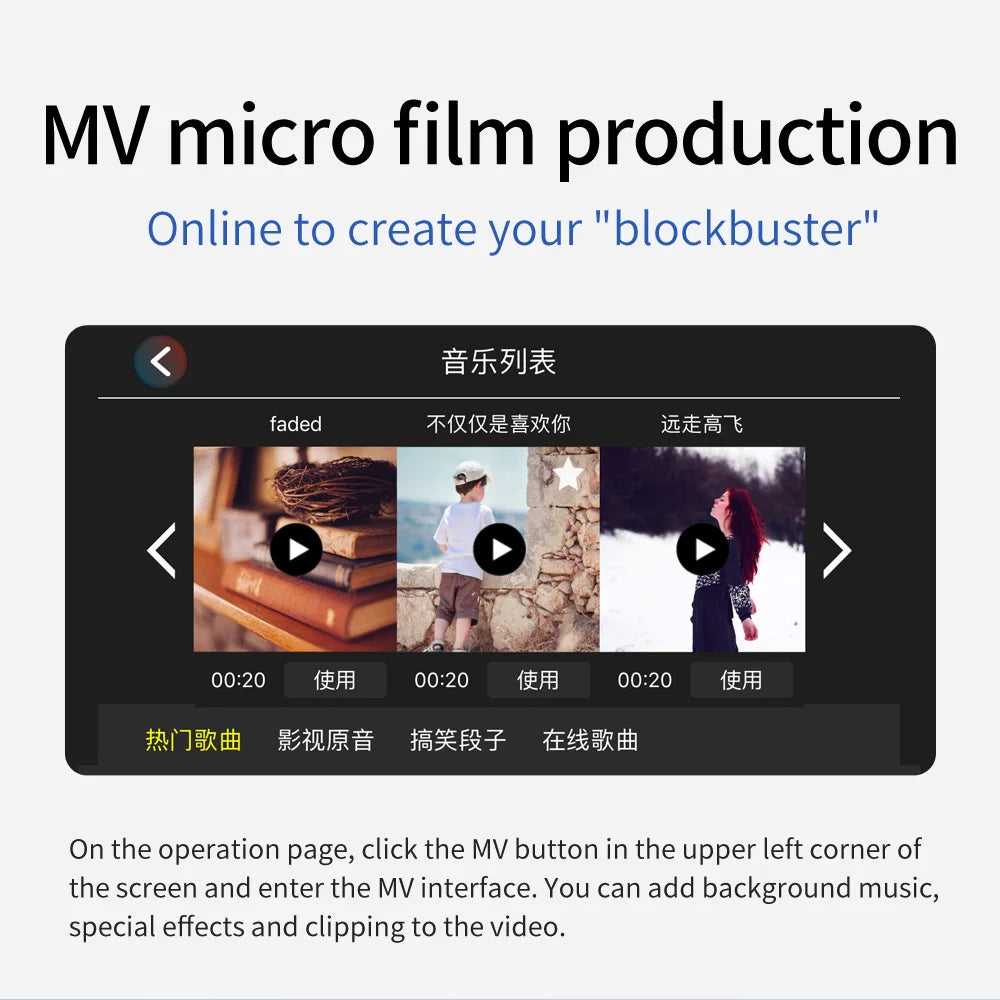 H26 drone - 2024 New 4K HD Dual Camera Optical Flow Positioning Professional Aerial Photography Foldable Quadcopter Helicopter Gift Toy 26 H26 drone, you can add background music, special effects and clipping to the video