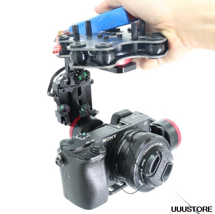 UUUSTORE 3 Axis Brushless Camera Gimbal w/32bit Alexmos Controller Motor for RC bmpcc Sony NEX5/6/7 BMPCC G4 Aerial Photography - RCDrone