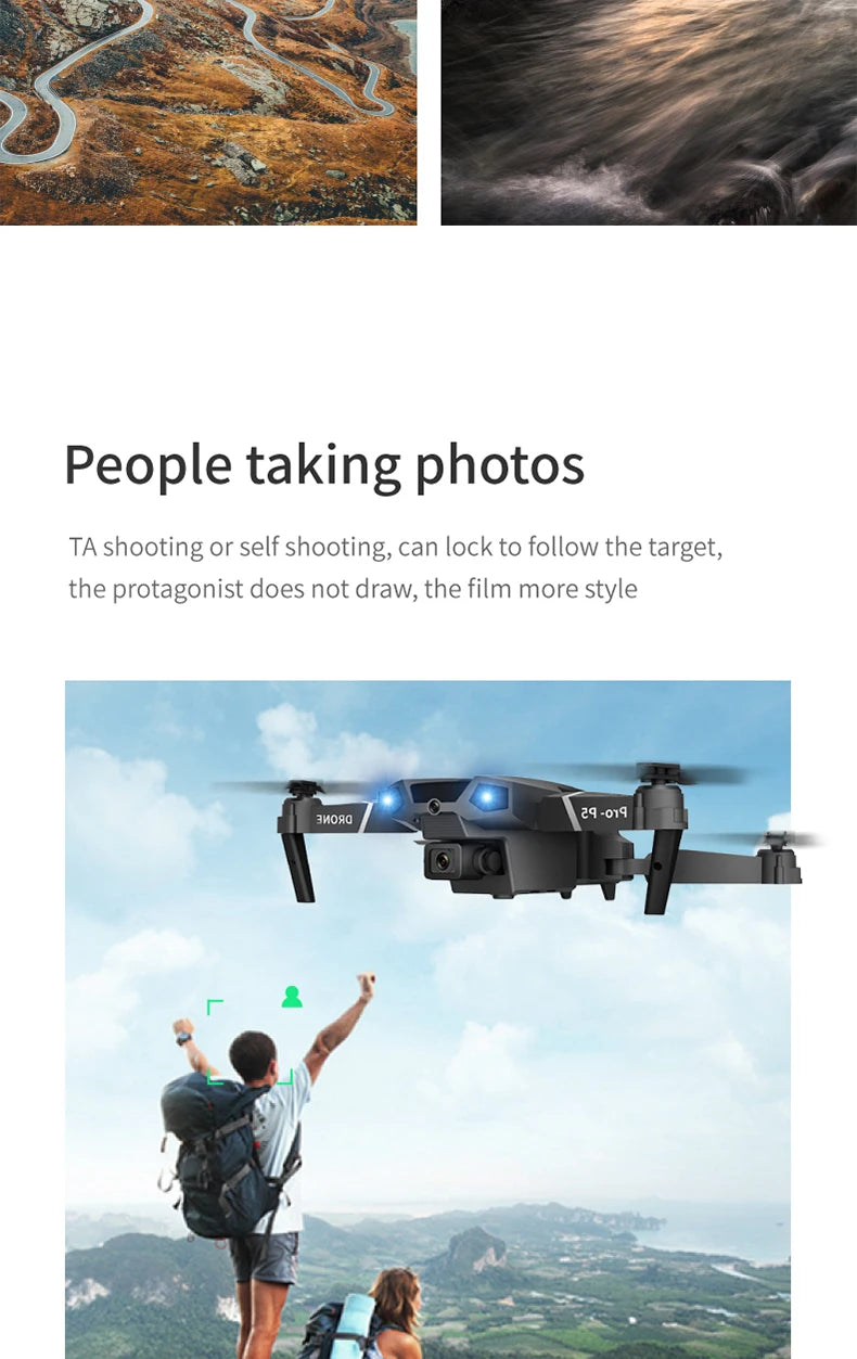 S1max drone, people taking photos ta shooting or self shooting, can lock to