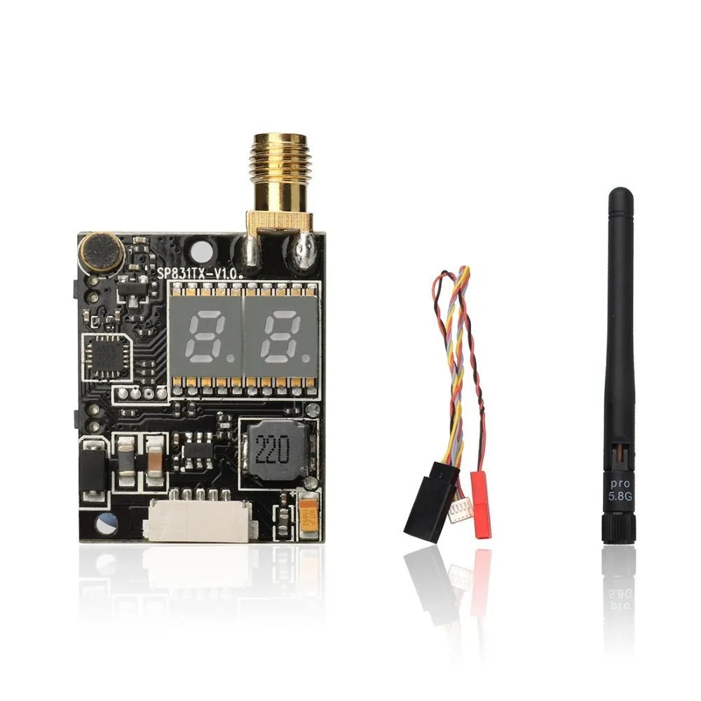 AKK K33/K31 VTX - 5.8G 200mW 40 Channels Double Screen Display 200mW FPV Audio Video Transmitter 34 AKK K33/K31 VTX, antenna ARL1/ABL1 is SMA Male, if you need this, you