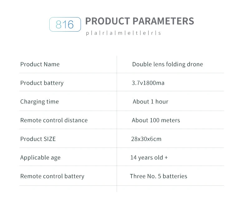 Visuo XS816 Drone - with 50 Times Zoom WiFi FPV 4K Dual Camera Optical Flow Quadcopter Foldable Selfie Drone 33 Visuo XS816 Drone, double lens folding drone product battery 3.tvl800ma charging