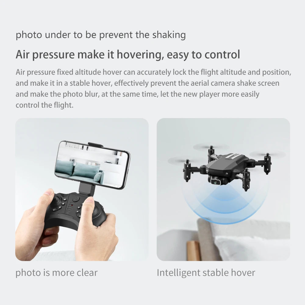 XYRC 2023 New Mini Drone 4K 1080P HD Camera WiFi Fpv Air Pressure Altitude Hold Black And Gray Foldable Quadcopter RC Dron Toy 35 XYRC 2023 New Mini Drone, photo under to be prevent the shaking air pressure make it hovering