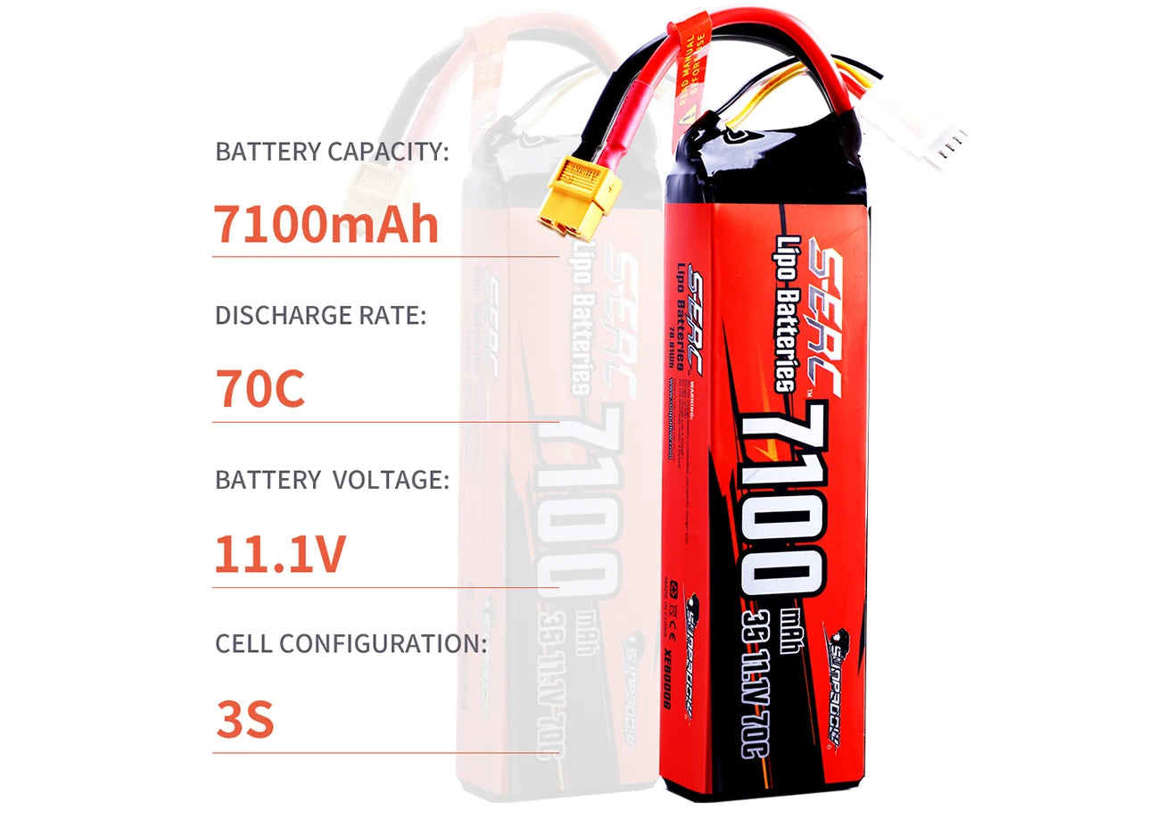 SUNPADOW 3S Lipo Battery, 3.Lightweight and small size, long battery life, high specific power