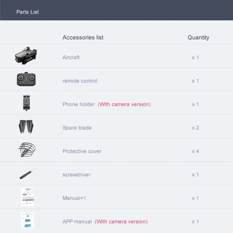 JINHENG XT6 Mini Drone - 1080P 4K HD Camera WiFi Fpv Air Pressure Altitude Hold Foldable Drone Quadcopter RC Dron Kid Toy Boys GIft 56 JINHENG XT6 Mini Drone, parts list accessories list quantity aircraft remote control phone holder (with camera