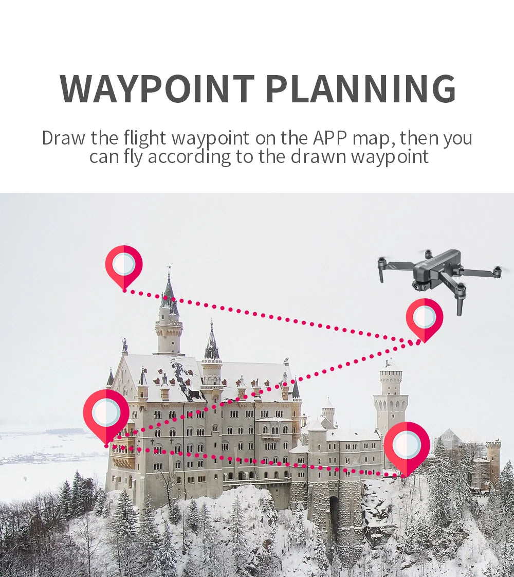 F11S PRO Drone, Draw the flight waypoint on the APP map,then you can fly according to the
