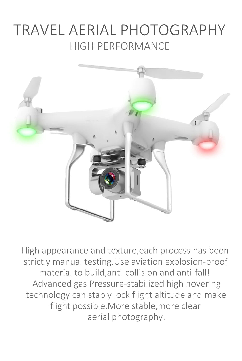 RC Drone, travel aerial photography high performance high appearance and texture,each process has