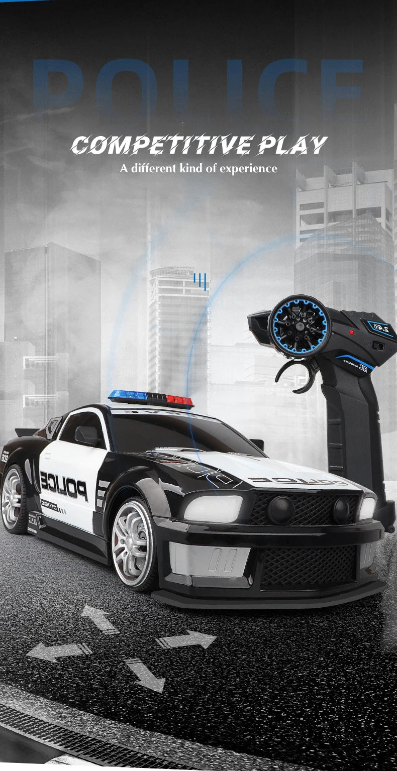 Super Fast Police RC Car, RONC= Competitive PLAY A different kind of experience Fjuo