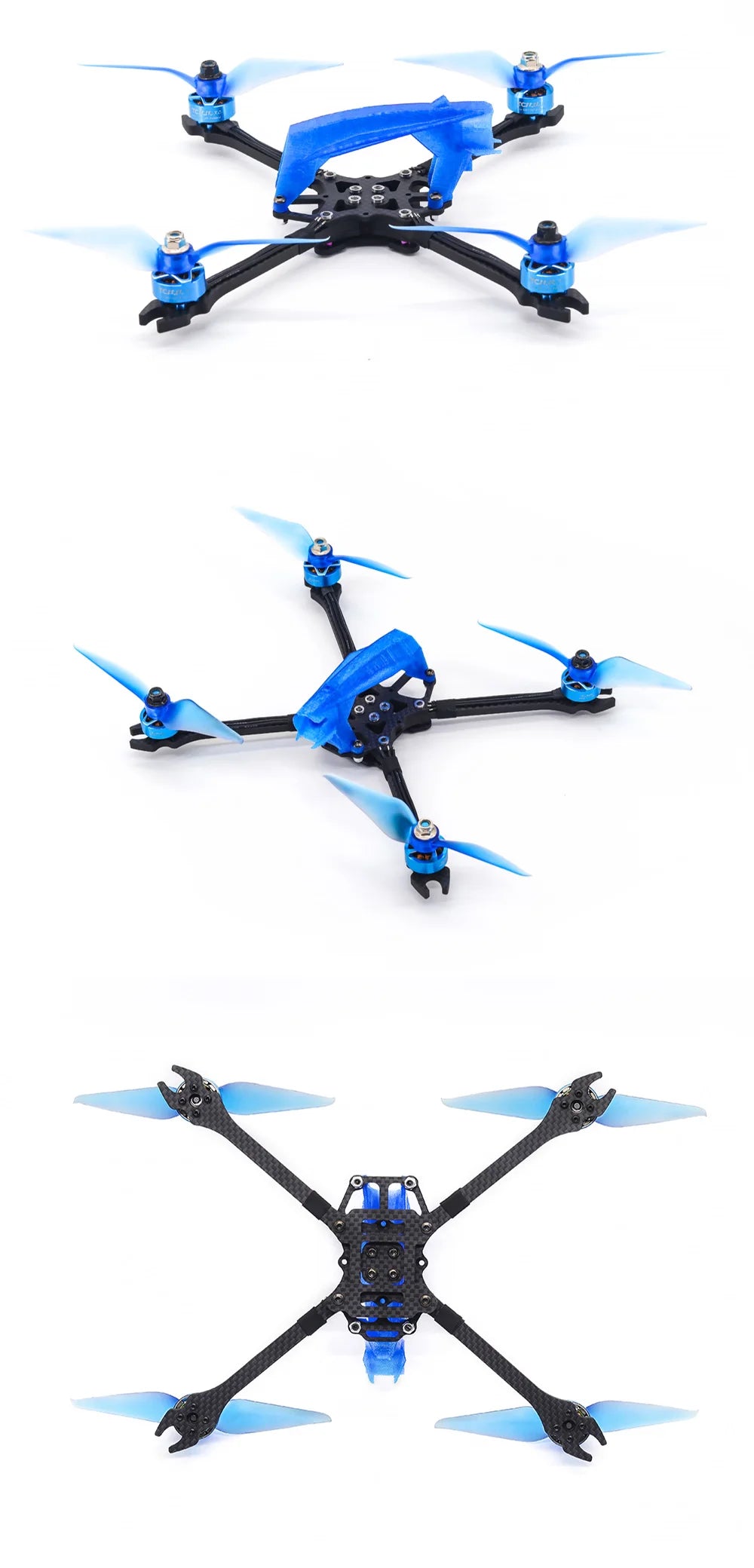 5inch FPV Frame Kit, the frame structure is simple and easy to install and disassemble, which is convenient for novices