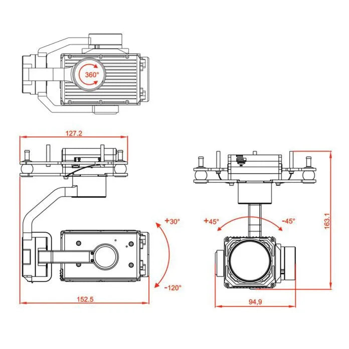 T30-Pro 30X Optical Zoom PTZ 2MP Pixels w/ HDMI Output 1080P Tracking Function Z30P1 10 image stabilization accuracy is up to 0.01°.