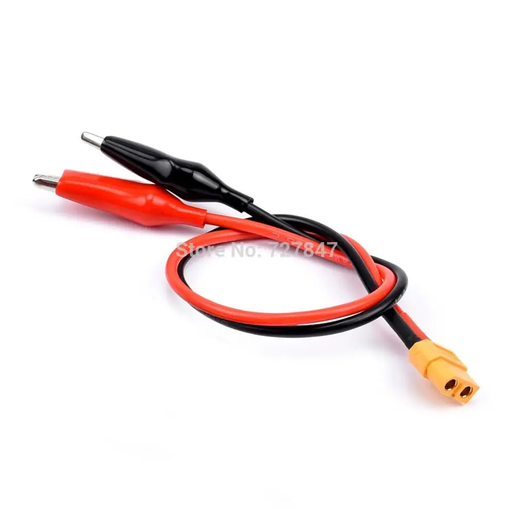 FPV Drone Charger Cable, XT60 Male / Female to Crocodile Clip Conector Plug 14