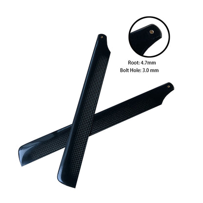 RJXHOBBY 290mm 3K Carbon Fiber Main Blades, Pair of RJXHOBBY 290mm 3K carbon fiber helicopter main rotor blades with 3.0mm bolt hole
