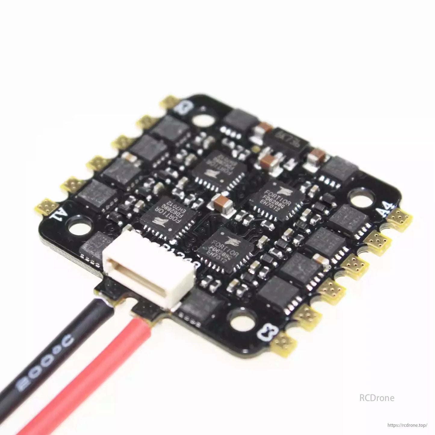 HAKRC 20A 4-in-1 Mini ESC, BLHeli_S firmware, 2-4S LiPo, 20A continuous/25A burst, compact 27x31mm design with connectors, DShot ready.
