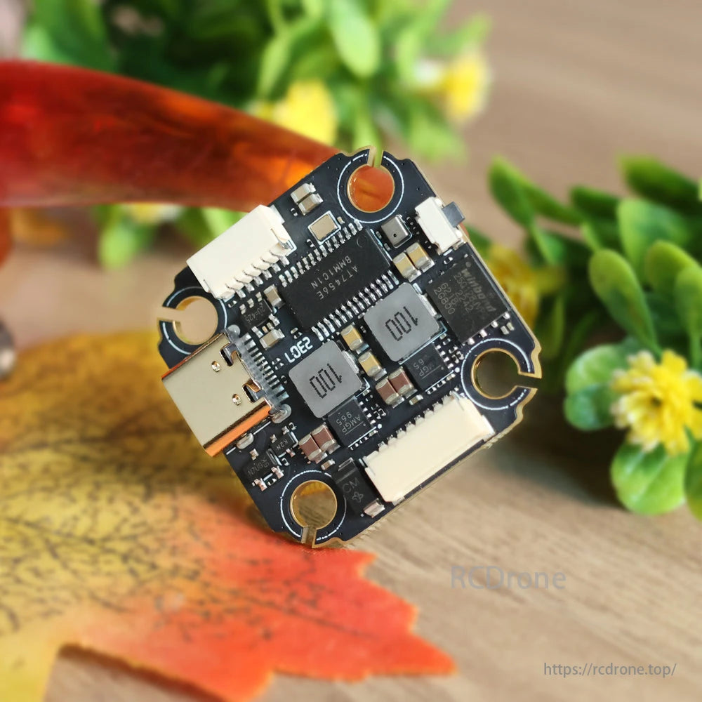 HAKRC F4520 V2 Flight Controller with USB port and mounting holes.