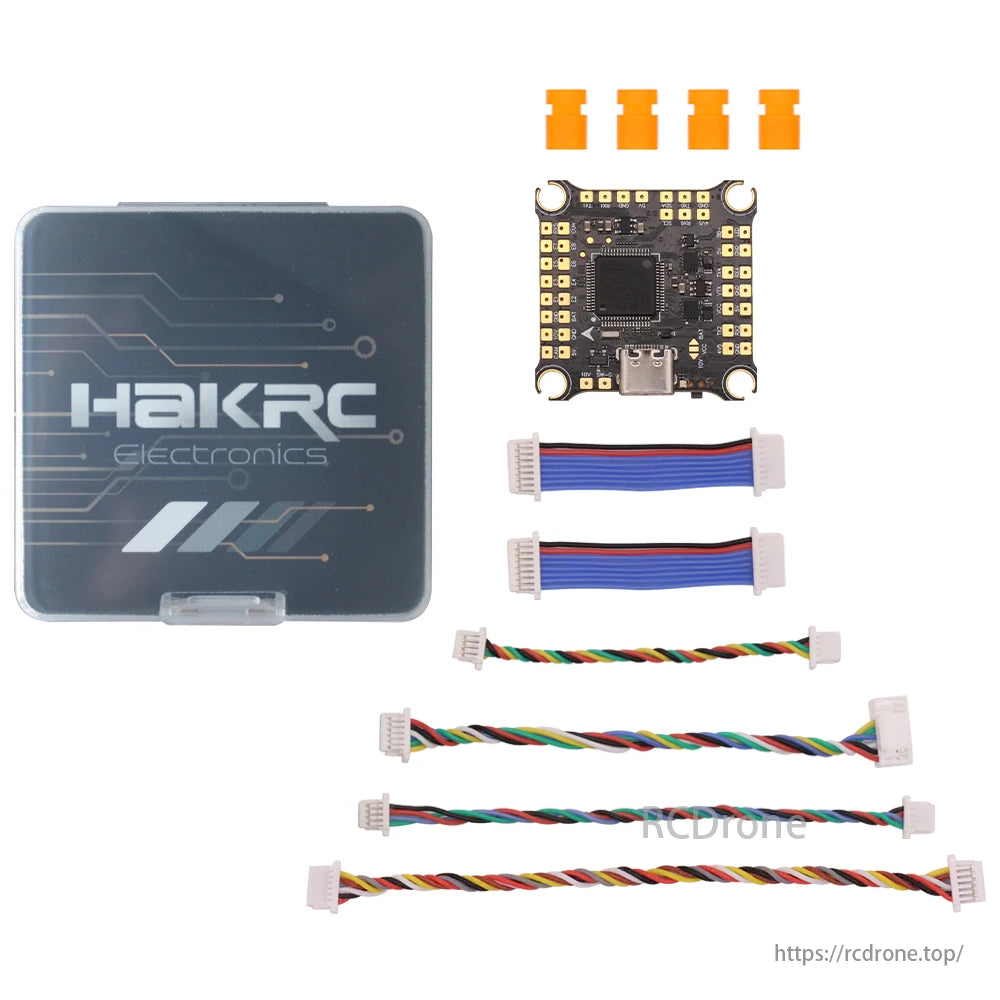 HAKRC F7230 V2 Flight Controller features STM32F722 chip, dual gyro for stability, and supports 2S-6S batteries.