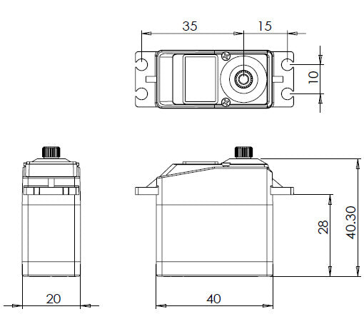 MKS HBL669 Tail Rotor Servo Motor for RC Helicopters, 6.0-8.4V, 0.03s, 5.7 kg-cm, 760us/560Hz
