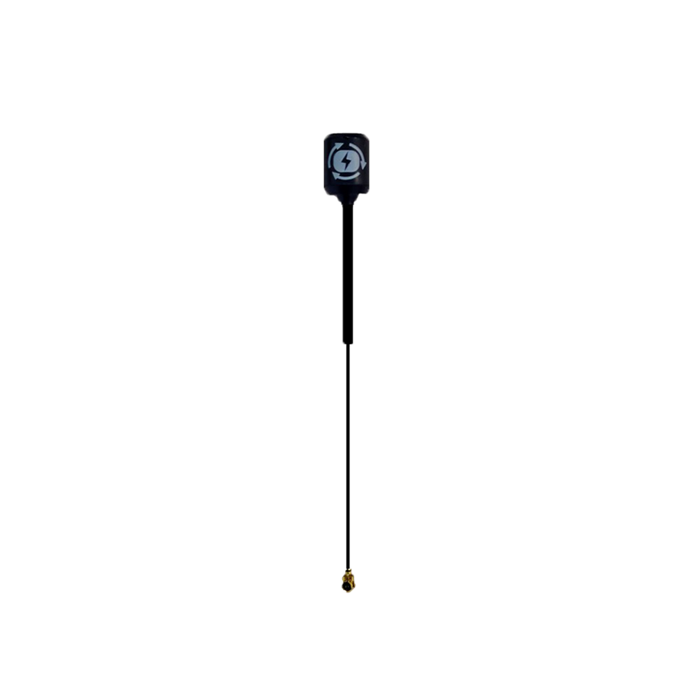 HDZero VTX Antenna RHCP 5.45–5.95GHz with 107mm U.FL cable, black