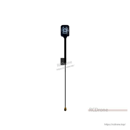 Black RHCP 5.8GHz FPV antenna with long coax lead and U.FL connector tip