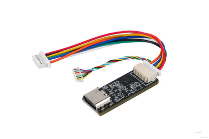 HDZero VTX Programmer with multicolor wiring harness and small adapter lead included