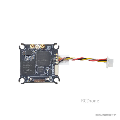 HDZero Whoop V2 VTX top-down view with ribbon connector and 4-pin JST plug