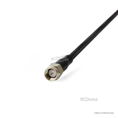 SMA male connector close-up on HGLRC 5.8G Hammer Dual Antenna coax cable