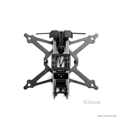 Top-down view of 2-inch FPV frame layout with X-style arms and center stack space