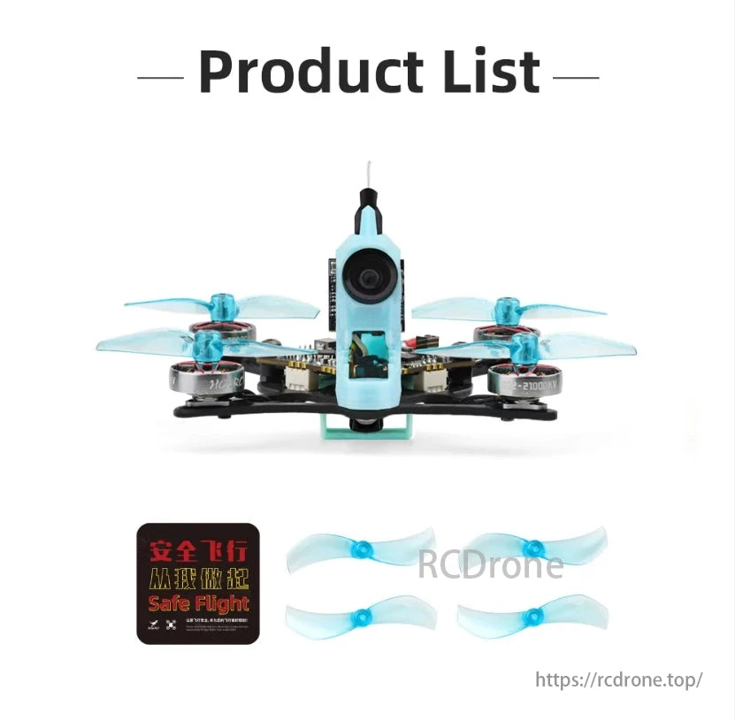 HGLRC Drashark V2 1.6-Inch 1S Toothpick FPV, High-performance motor with Specter 1002 21,000KV motor for fast throttle response and smooth acceleration.