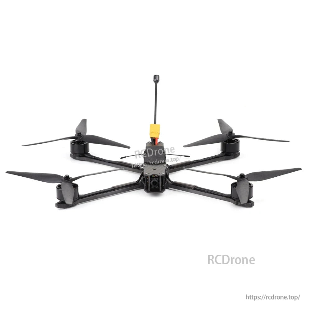 HGLRC MY10 10-Inch FPV Drone front view showing FPV camera mount and X-frame layout