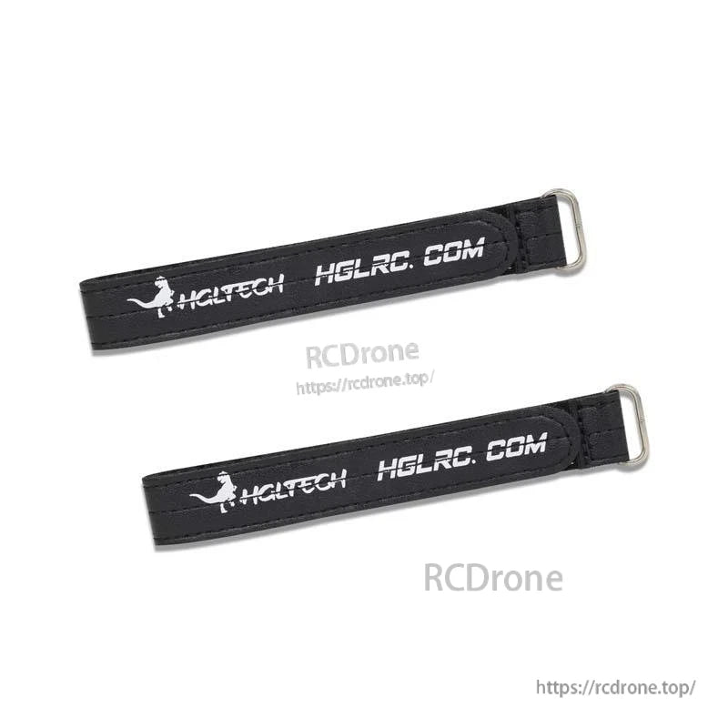 Close-up of black HGLRC straps showing stitched webbing and metal buckle ends