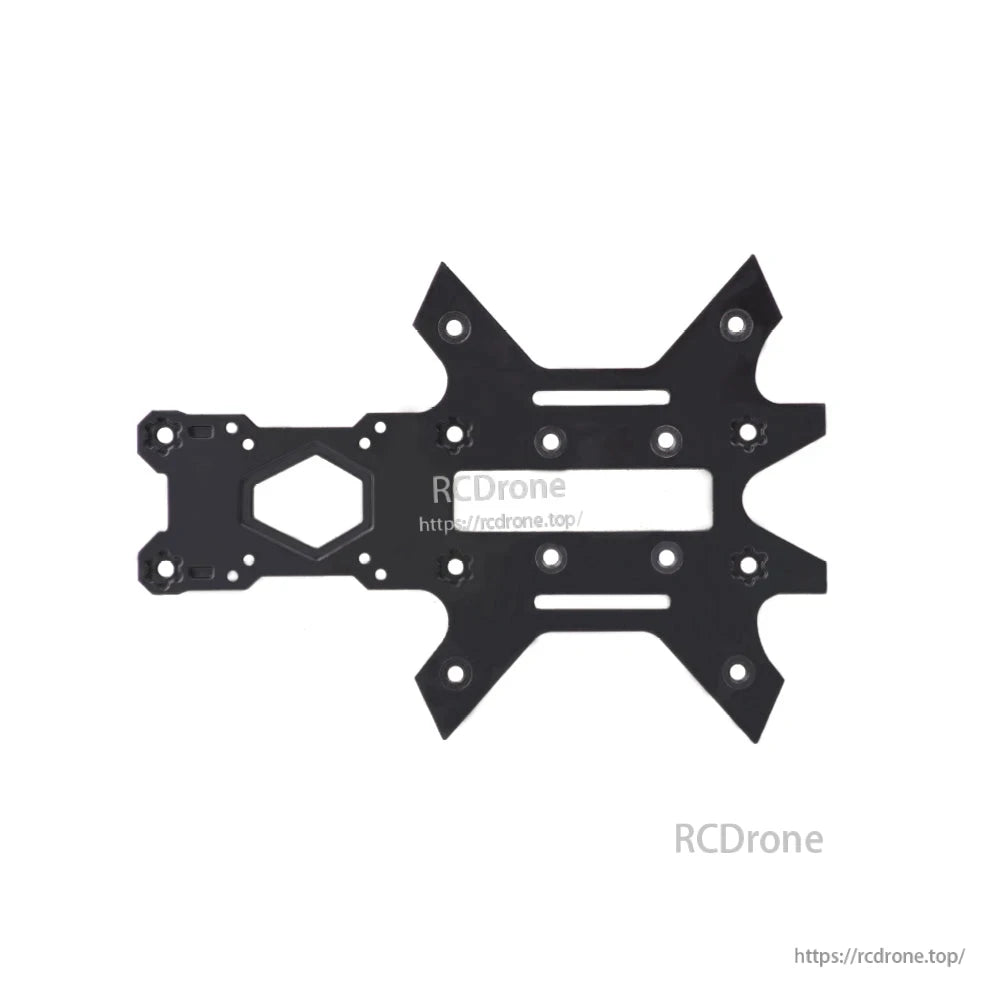 HGLRC Nblade MAX 5-inch FPV frame carbon fiber main plate with multiple mounting holes and elongated slots