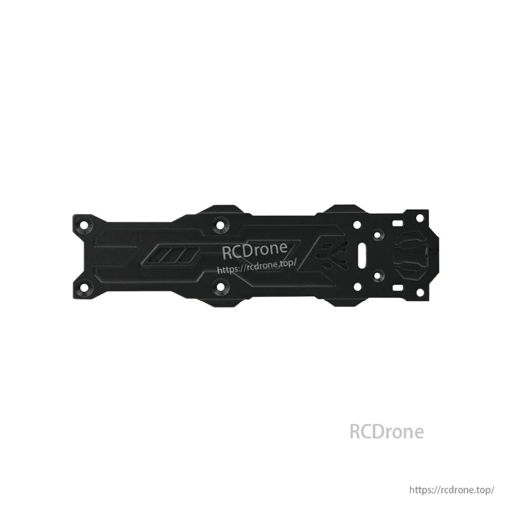 Carbon fiber top plate for FPV frame with mounting holes and rear electronics/camera mount cutouts
