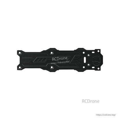 Carbon fiber top plate for FPV frame with mounting holes and rear electronics/camera mount cutouts