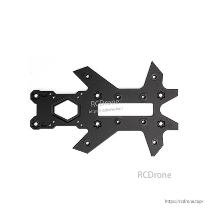 Carbon fiber bottom plate for FPV frame with multiple mounting holes and cutouts