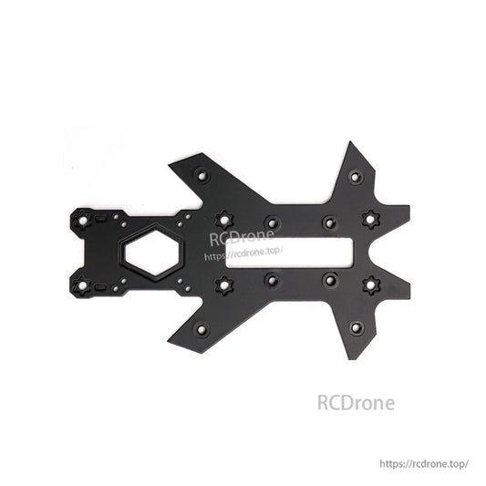 Carbon fiber bottom plate for FPV frame with multiple mounting holes and cutouts