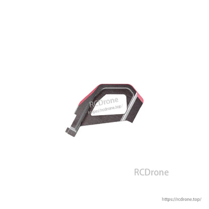 Right head aluminum side piece for frame nose section with red accent edge