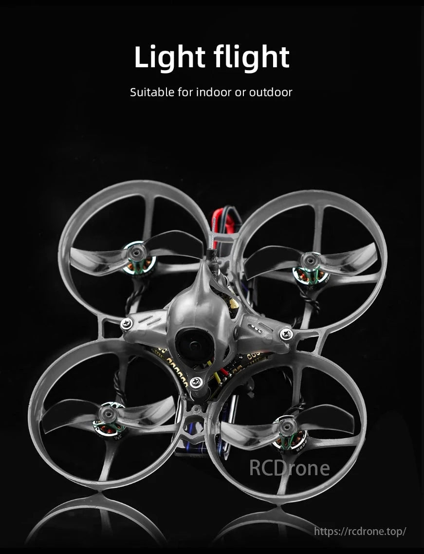 HGLRC Petrel 75 Whoop, The Petrel 75 Whoop V2 quadcopter features a Specter 10A AIO flight controller and SPECTER 0802 motors with Gemfan propellers.