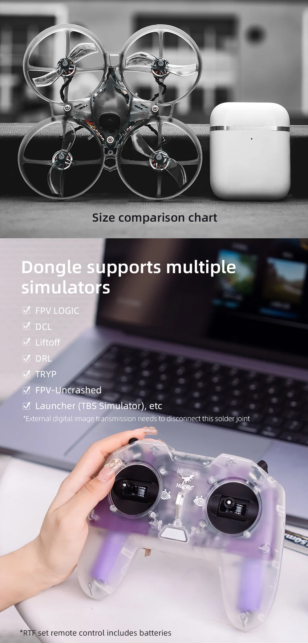 HGLRC Petrel 75Whoop 1S Entry-level RTF Set