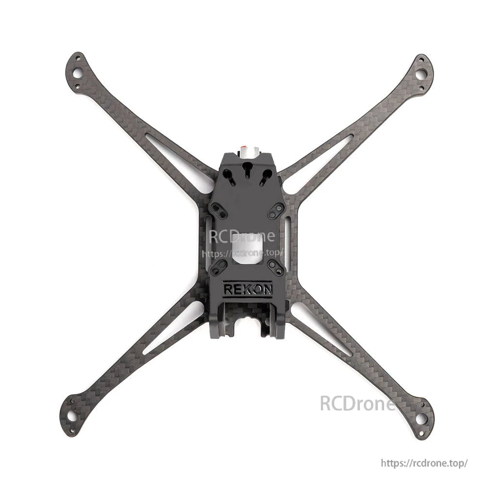 Top-down view of assembled frame showing full X layout and Rekon top plate