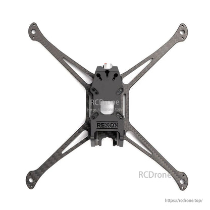Top-down view of assembled frame showing full X layout and Rekon top plate